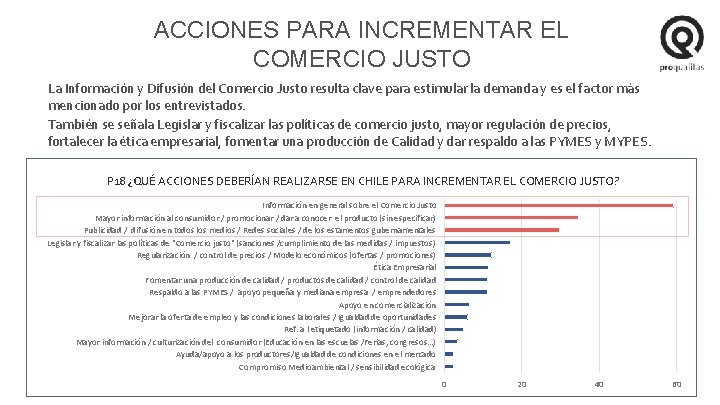 ACCIONES PARA INCREMENTAR EL COMERCIO JUSTO La Información y Difusión del Comercio Justo resulta