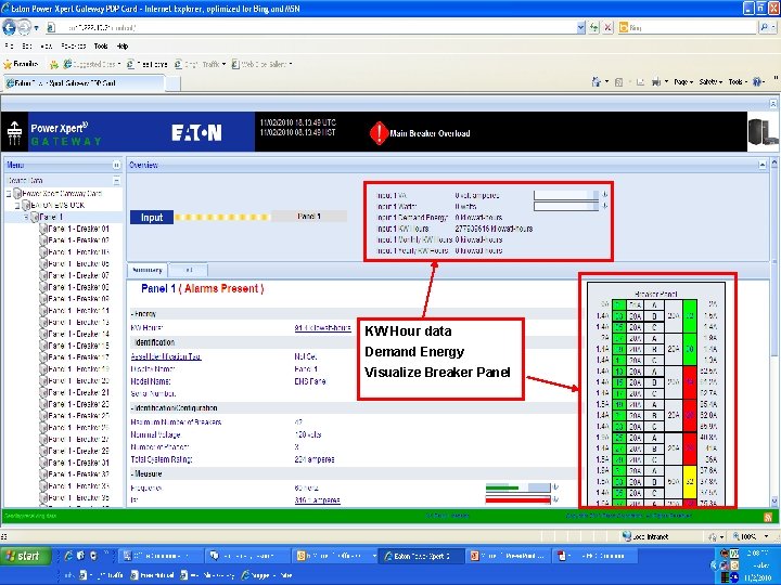 KW Hour data Demand Energy Visualize Breaker Panel 8 8 