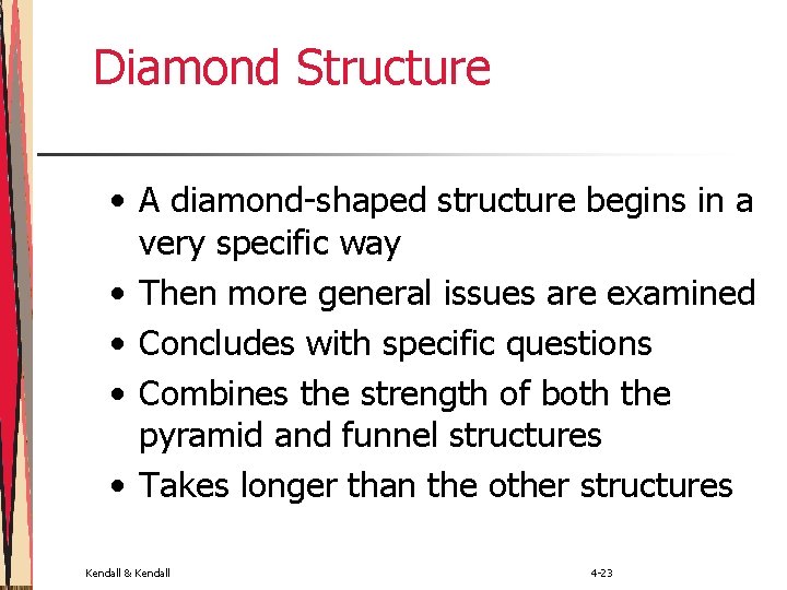 Diamond Structure • A diamond-shaped structure begins in a very specific way • Then