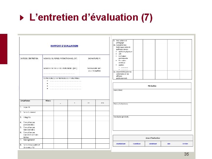 L’entretien d’évaluation (7) 35 