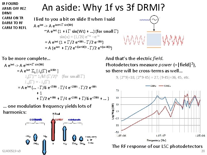 IR FOUND ARMS OFF REZ DRMI CARM ON TR DARM TO RF CARM TO