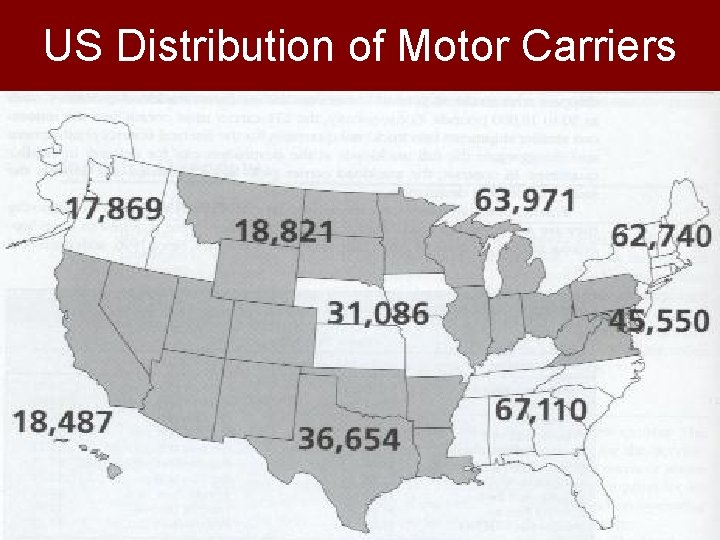 US Distribution of Motor Carriers US Distribution of Motor Carriers