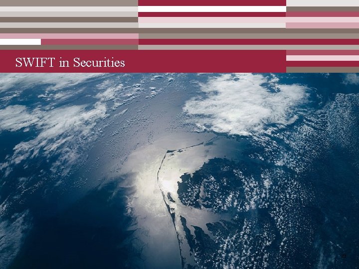 SWIFT in Securities Introduction to SWIFT - FIRMA - 18 April 2011 23 SWIFT in Securities Introduction to SWIFT - FIRMA - 18 April 2011 23