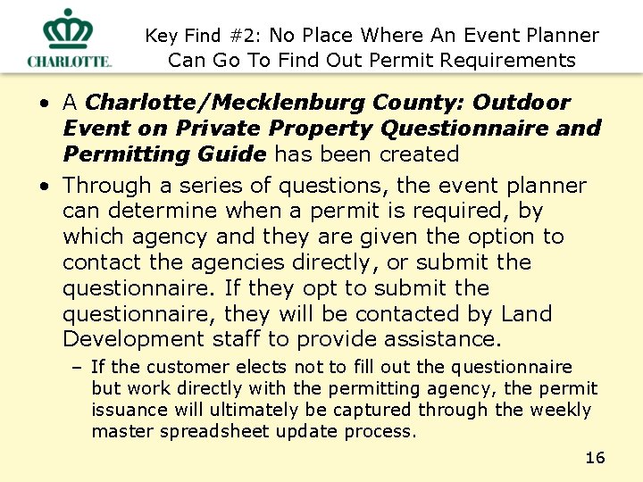 Key Find #2: No Place Where An Event Planner Can Go To Find Out