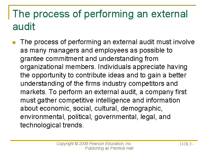 The process of performing an external audit n The process of performing an external The process of performing an external audit n The process of performing an external