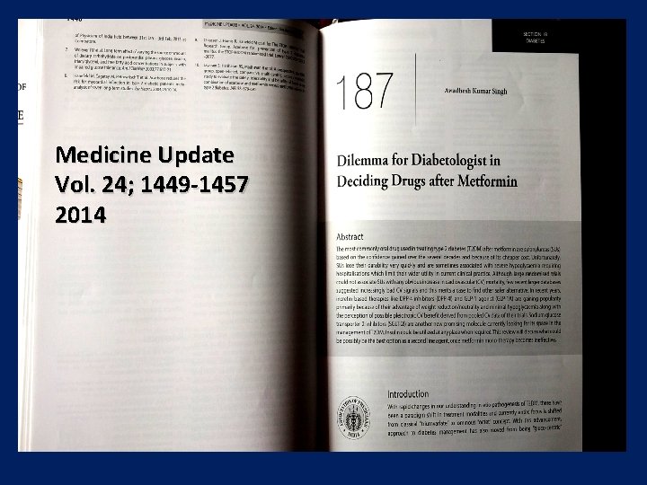 Medicine Update Vol. 24; 1449 -1457 2014 