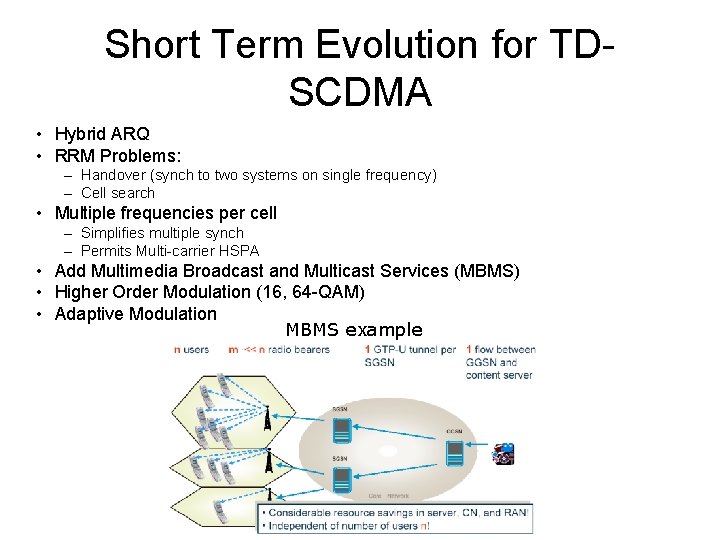 Short Term Evolution for TDSCDMA • Hybrid ARQ • RRM Problems: – Handover (synch