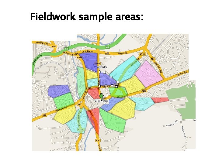 Fieldwork sample areas: 