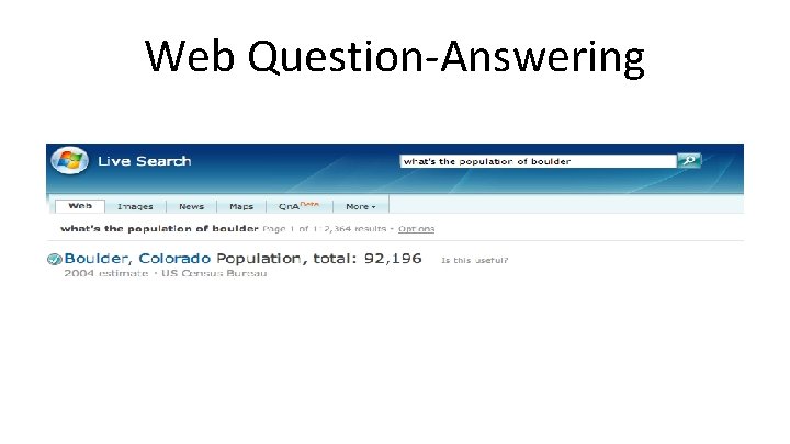 Web Question-Answering 