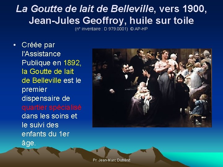 La Goutte de lait de Belleville, vers 1900, Jean-Jules Geoffroy, huile sur toile (n° La Goutte de lait de Belleville, vers 1900, Jean-Jules Geoffroy, huile sur toile (n°