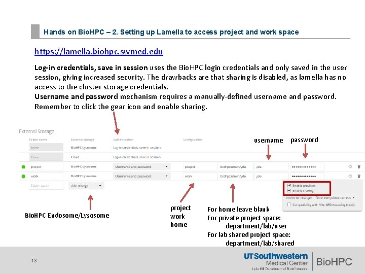 Hands on Bio. HPC – 2. Setting up Lamella to access project and work Hands on Bio. HPC – 2. Setting up Lamella to access project and work