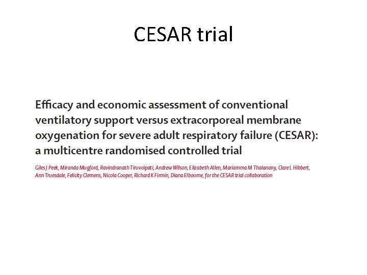 CESAR trial 