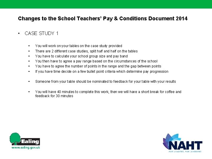 Changes to the School Teachers’ Pay & Conditions Document 2014 • CASE STUDY 1