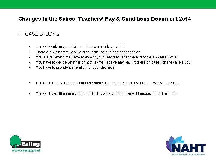 Changes to the School Teachers’ Pay & Conditions Document 2014 • CASE STUDY 2