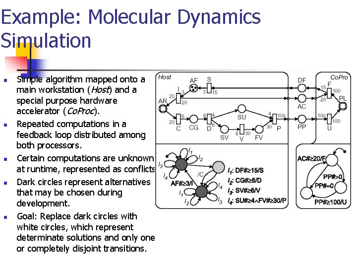 Example: Molecular Dynamics Simulation n n Simple algorithm mapped onto a main workstation (Host)