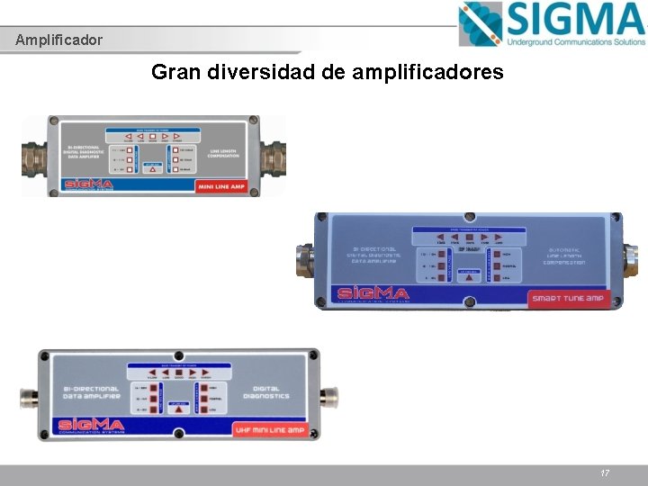 Amplificador Gran diversidad de amplificadores 17 