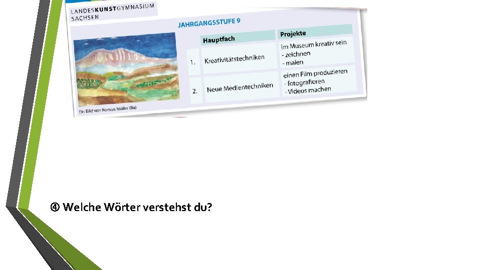  Welche Wörter verstehst du? 