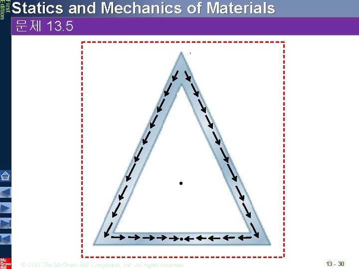 First Edition Statics and Mechanics of Materials 문제 13. 5 ㆍ ㆍ © 2011