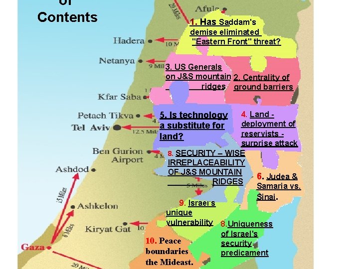 of Contents 1. Has Saddam's demise eliminated "Eastern Front" threat? 3. US Generals on