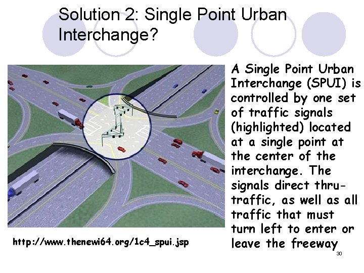 Solution 2: Single Point Urban Interchange? http: //www. thenewi 64. org/1 c 4_spui. jsp