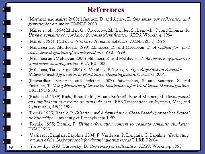 References • • • 49 • (Martinez and Agirre 2000) Martinez, D. and Agirre,