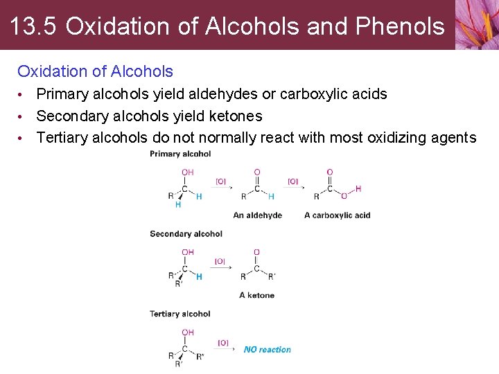 13. 5 Oxidation of Alcohols and Phenols Oxidation of Alcohols • Primary alcohols yield
