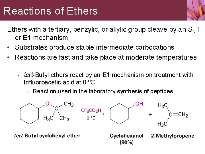 Reactions of Ethers with a tertiary, benzylic, or allylic group cleave by an SN