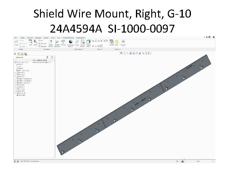 Shield Wire Mount, Right, G-10 24 A 4594 A SI-1000 -0097 