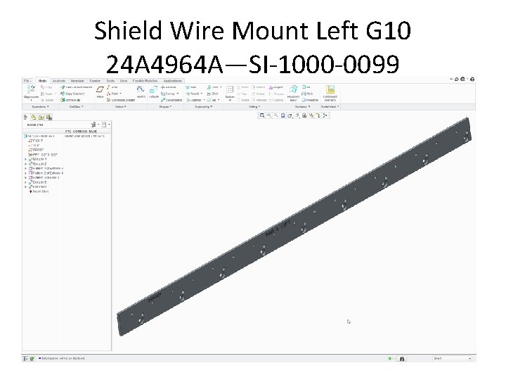 Shield Wire Mount Left G 10 24 A 4964 A—SI-1000 -0099 