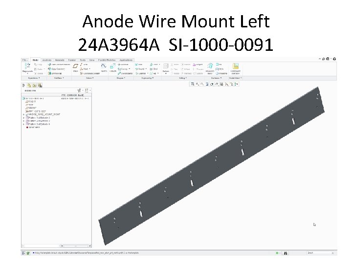 Anode Wire Mount Left 24 A 3964 A SI-1000 -0091 