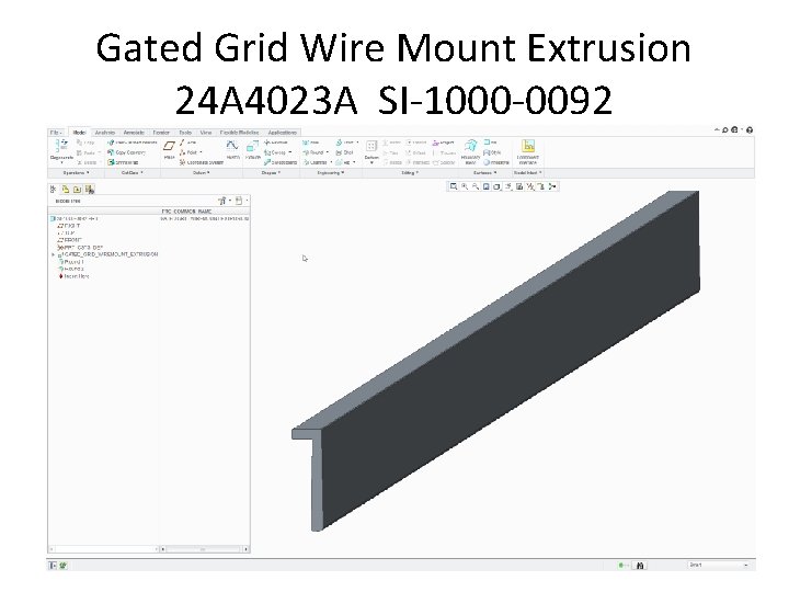 Gated Grid Wire Mount Extrusion 24 A 4023 A SI-1000 -0092 
