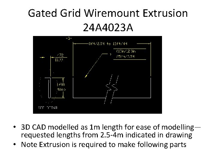 Gated Grid Wiremount Extrusion 24 A 4023 A • 3 D CAD modelled as