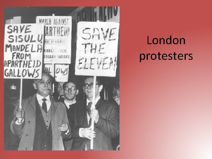 London protesters 