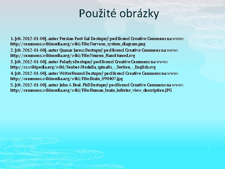 Použité obrázky 1. [cit. 2012 -01 -04]. autor Persian Poet Gal Dostupný pod licencí