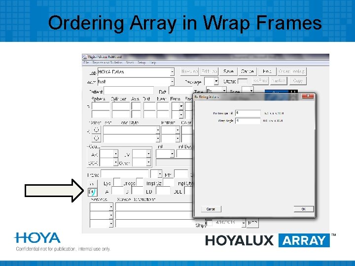 Ordering Array in Wrap Frames 