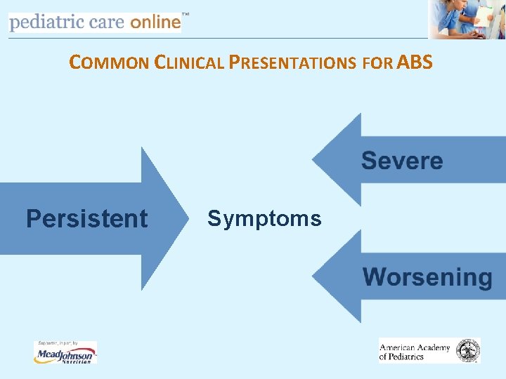 TM COMMON CLINICAL PRESENTATIONS FOR ABS Persistent Symptoms 