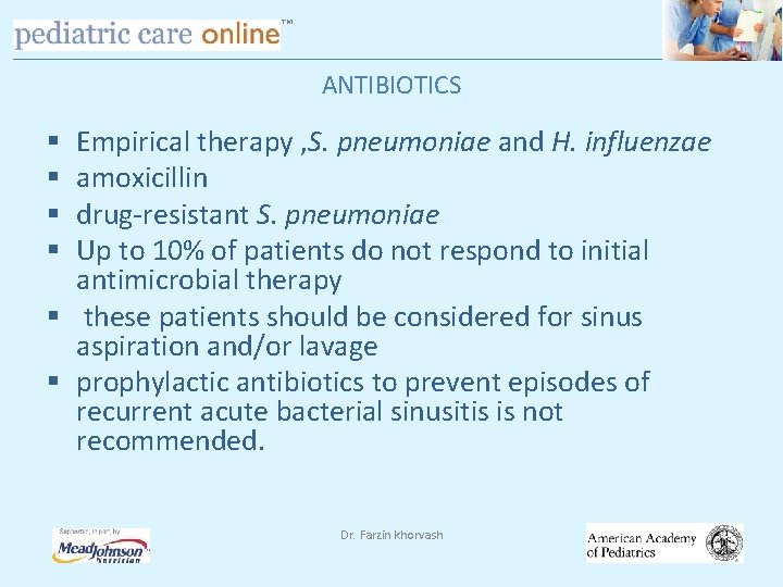 TM ANTIBIOTICS Empirical therapy , S. pneumoniae and H. influenzae amoxicillin drug-resistant S. pneumoniae