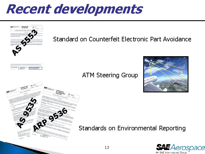 Standard on Counterfeit Electronic Part Avoidance AS 55 53 Recent developments AS 95 3