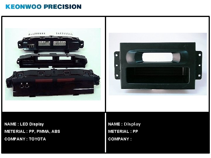 NAME : LED Display NAME : Display METERIAL : PP, PMMA, ABS METERIAL :