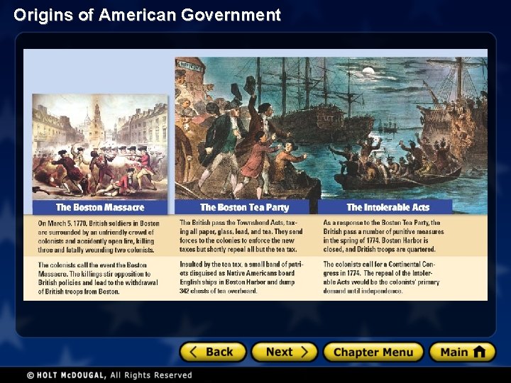 Origins of American Government 