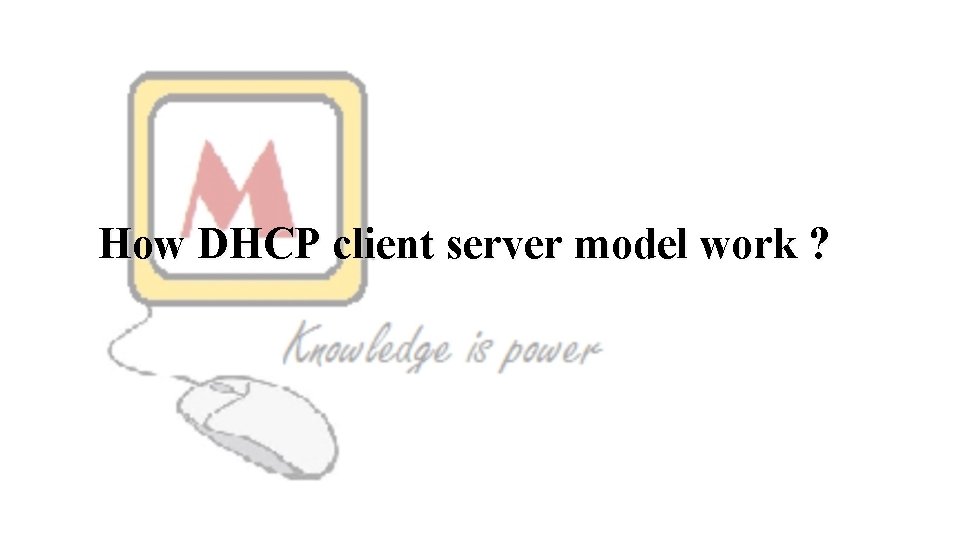 How DHCP client server model work ? 