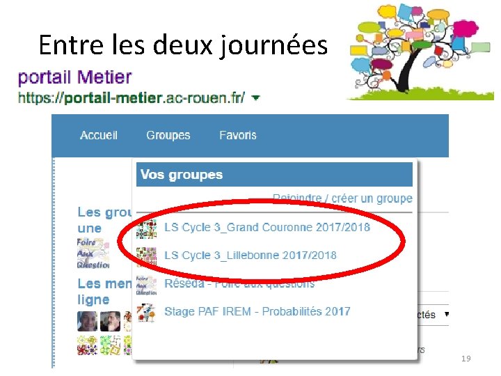 Entre les deux journées 19 Entre les deux journées 19