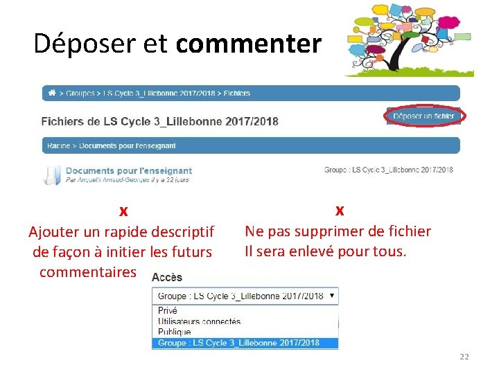 Déposer et commenter x Ajouter un rapide descriptif de façon à initier les futurs Déposer et commenter x Ajouter un rapide descriptif de façon à initier les futurs