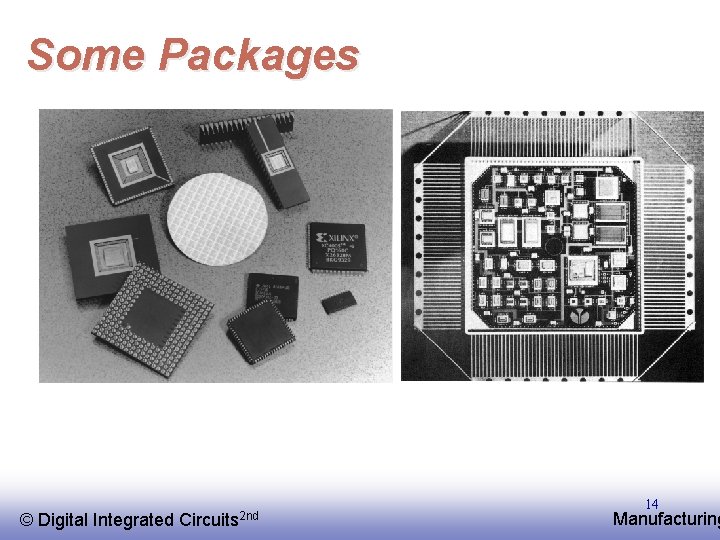 Some Packages © EE 141 Digital Integrated Circuits 2 nd 14 Manufacturing 