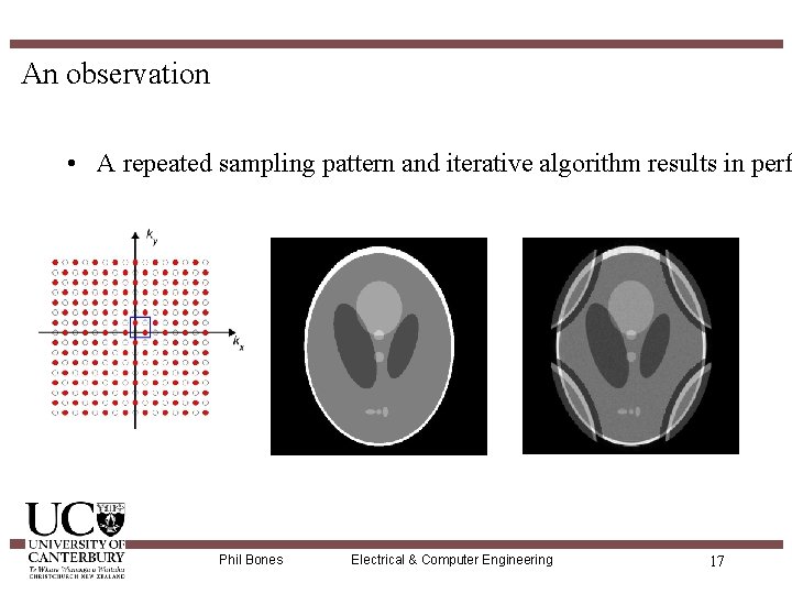 An observation • A repeated sampling pattern and iterative algorithm results in perf Phil