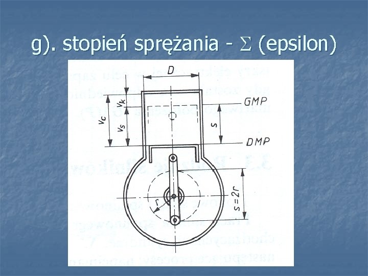 g). stopień sprężania - (epsilon) 