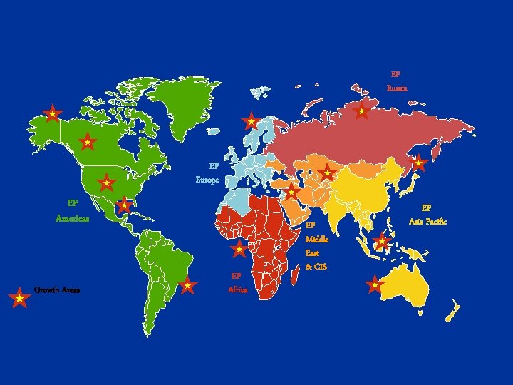 Global Operating Model EP Russia EP Europe EP Americas Growth Areas EP Africa EP