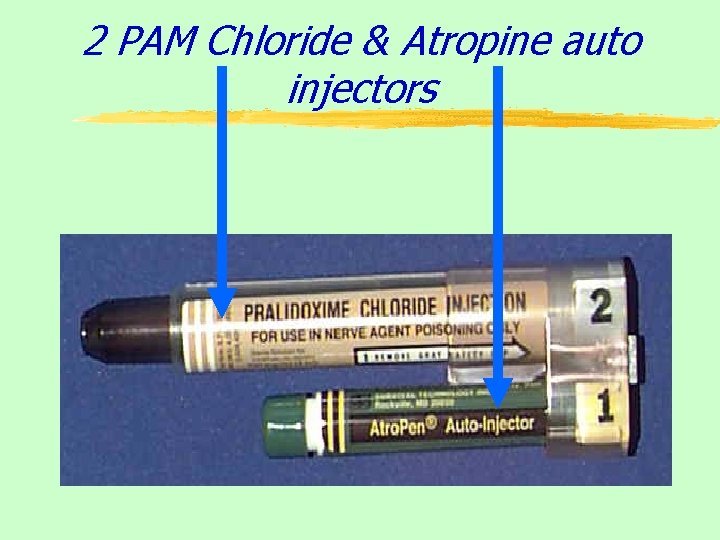 2 PAM Chloride & Atropine auto injectors 