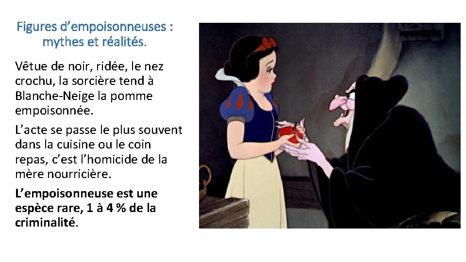 Figures d’empoisonneuses : mythes et réalités. Vêtue de noir, ridée, le nez crochu, la