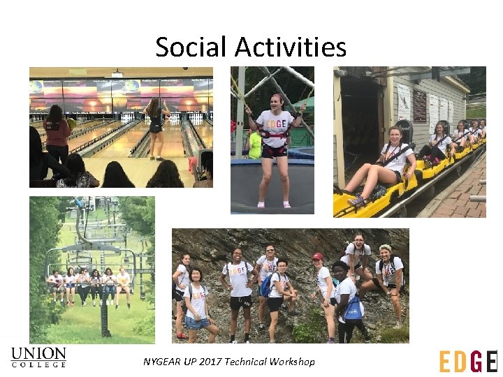 Social Activities NYGEAR UP 2017 Technical Workshop Social Activities NYGEAR UP 2017 Technical Workshop